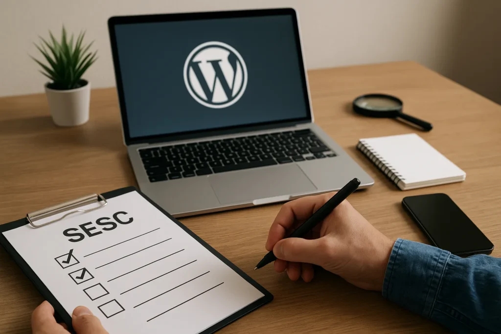 Kuvituskuva artikkeliin: WordPress-sivuston SEO-tarkistuslista aloittelijalle